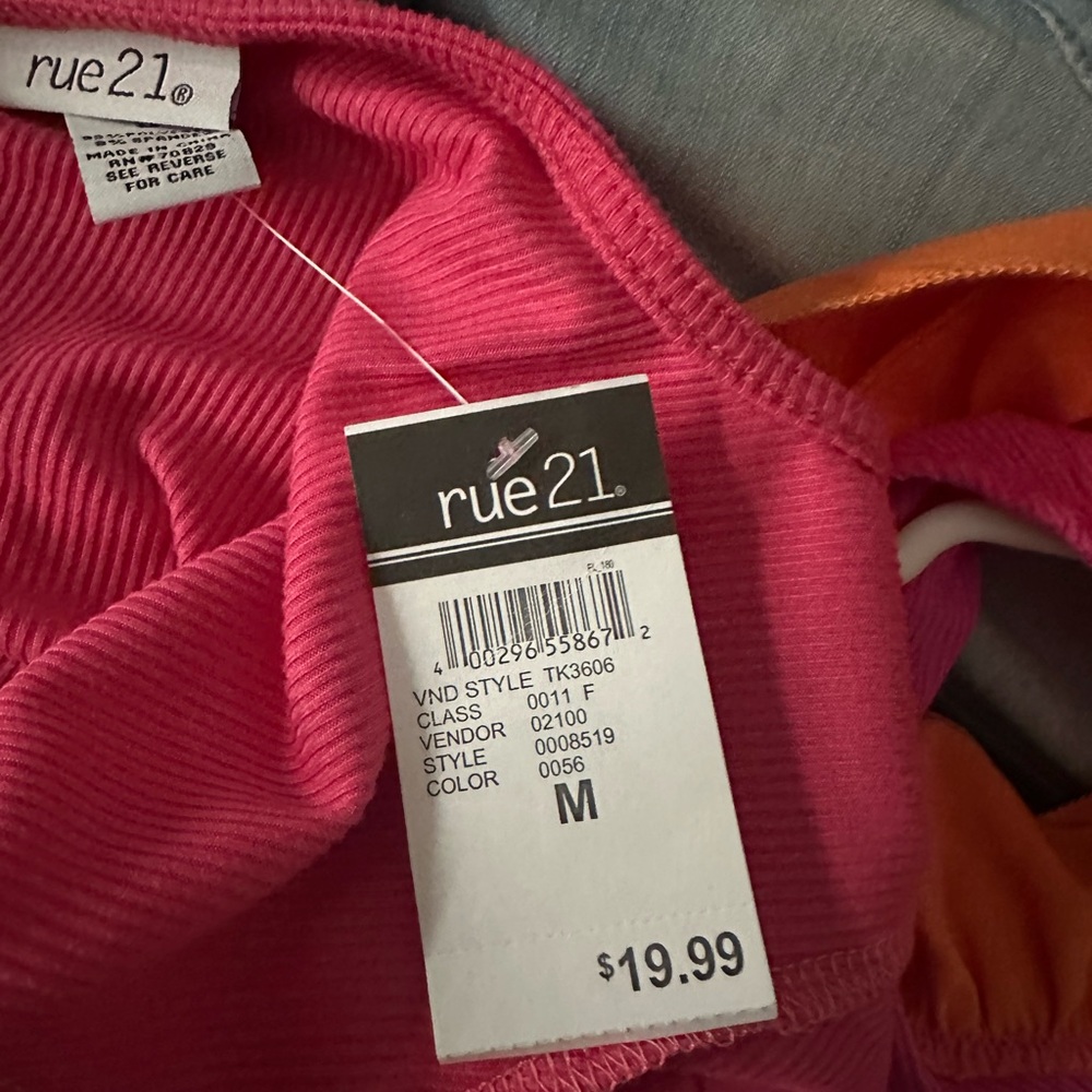Rue21 Pink and Orange Top